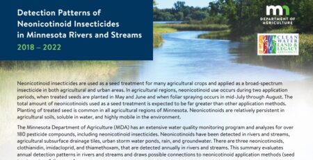 Detection patterns of neonicotinoid insecticides in MN rivers and streams